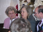 Jeanie Guilmet, Linda and Vic Fayers-Hallin in St James for services.JPG