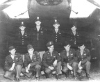 Swank crew and unidentified B-17F (4477 visits) Robert Swank crew, 547th BS
Back L-R: Harold Brolin (N), Robert Swank (P), William Hoffmeyer (CP)... Swank crew and unidentified B-17F