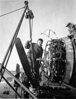 MSgt Frank Priesnitz (guiding the prop)