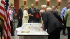 Don Hilliard signing the wing panel.