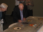 Don Hilliard signing the wing panel.