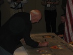 Henry Sienkiewicz signing the wing panel.