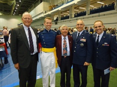 Fred Preller, Cadet First Class Matt Ward, Len Estrin, Colonel John Putnam, Captain Dan Pike