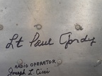 Signature,, Lt Paul P Gordy.  545th Squadron