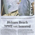 Aritcle: Holmes Beach WWII Vet Honored