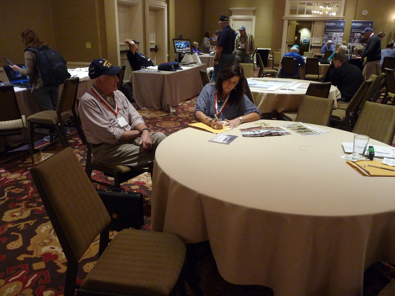 Marlyn chatting with Donna Neely