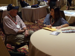 Marlyn chatting with Donna Neely