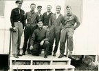 On the barracks steps