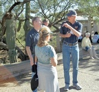 Frank, Mariola and Chris waiting for the Sabino Canyon Tram