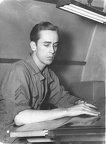 Sgt McKay looking at aerial negative