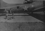 Unidentified men and B-17