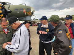 Junket XI -- Sally B crew visit with 384th vets