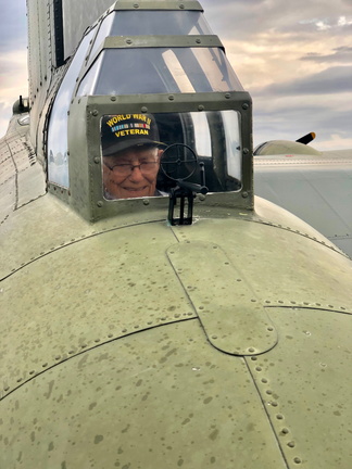 Junket XI -- Sally B visit -- Henry J. Kolinek smiles