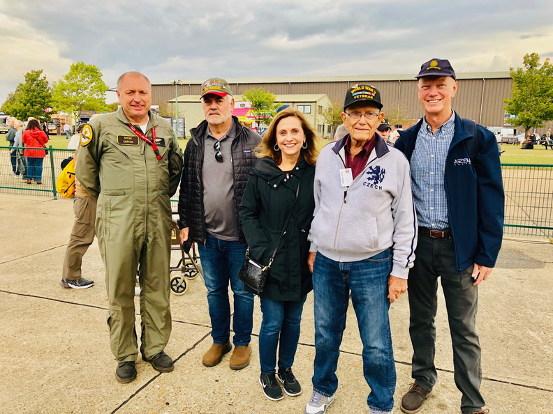 Junket XI -- Sally B visit -- Henry J. Kolinek, family and Rick Hobson