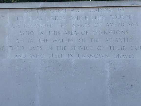 Junket XI -- Madingley -- inscription to those lost