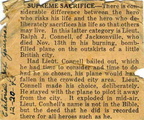 News Clip (3348 visits) News clip from December 20 1943 RE; the crash of the Connell Crew. News Clip