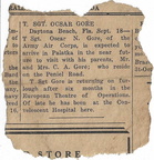 1945 Oscar Gore, Home on Leave