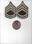 Techncial Sergeant Stripes and 8th AF Patch