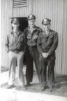 Lt. Leif Ostnes on left, others unknown, 1945