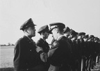 Harold Rarick receiving award from LTC Buck