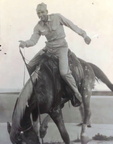 Henry Mass on horse, Clifford McDaniel Crew