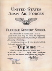 Thaddeus Polowy Flexible Gunnery School Diploma 8.12.1944
